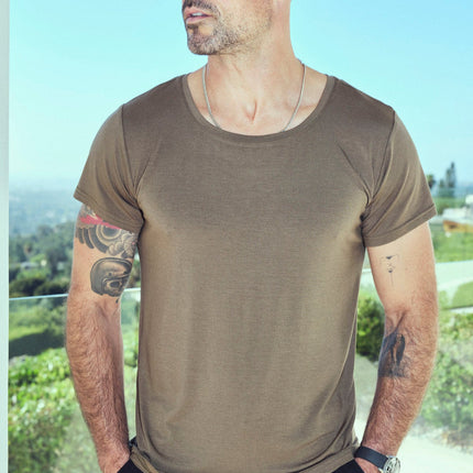 Men's Modal Wide Neck Tee