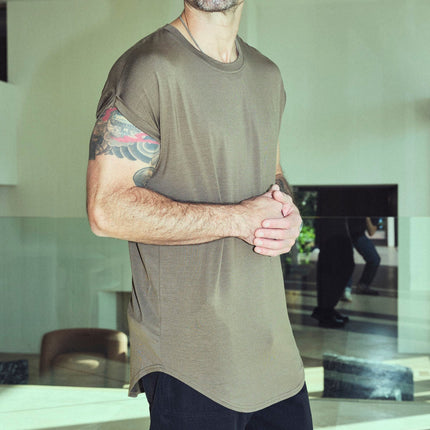 Men's Modal Curved Bottom Crew Tee