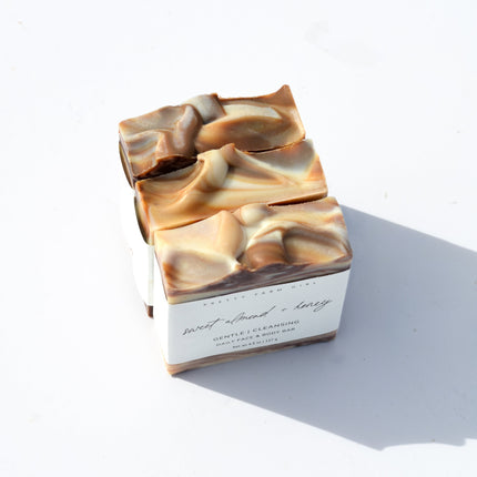 Sweet Almond + Honey Handmade Tallow and Goat Milk Soap Bar