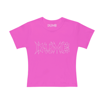 DUMB LOGO BABY TEE (PINK)