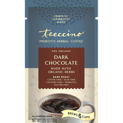 Dark Chocolate Prebiotic SuperBoost Herbal Coffee