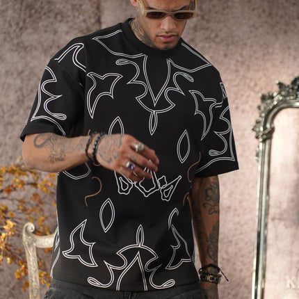 Deftlouwear Digital Print Rayon Shirt - Men's Short Sleeve Beach Shirt -  Lightweight Summer Top