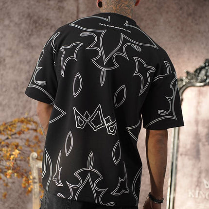 Deftlouwear Digital Print Rayon Shirt - Men's Short Sleeve Beach Shirt -  Lightweight Summer Top