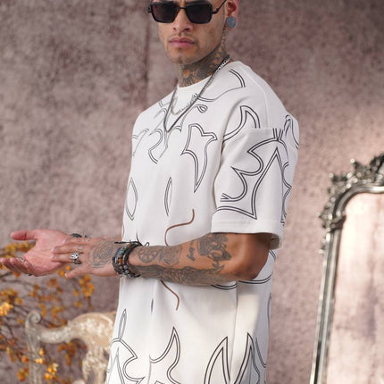 Deftlouwear Digital Print Rayon Shirt - Men's Short Sleeve Beach Shirt -  Lightweight Summer Top