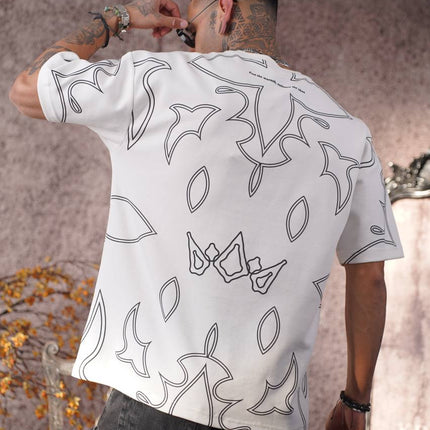 Deftlouwear Digital Print Rayon Shirt - Men's Short Sleeve Beach Shirt -  Lightweight Summer Top