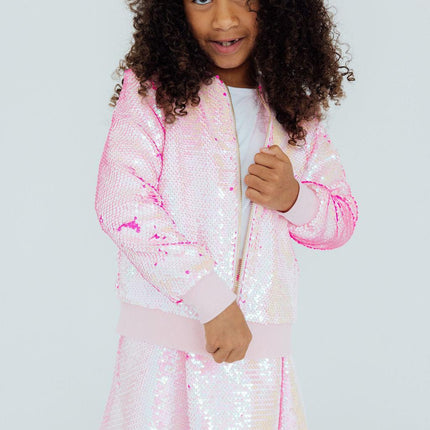 Diva Pink Flip Sequin Jacket
