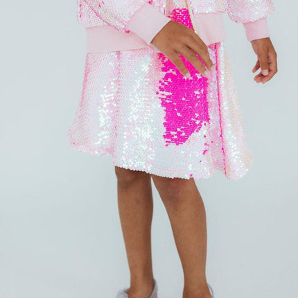 Diva Pink Flip Sequin Twirl Skort