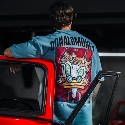 Donald Money Duck Graphic Tee, Funny Cartoon T-Shirt, Dollar Sunglasses