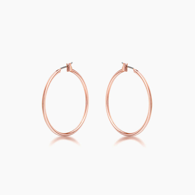 37mm  Elegant Rosegold Hoop Earrings
