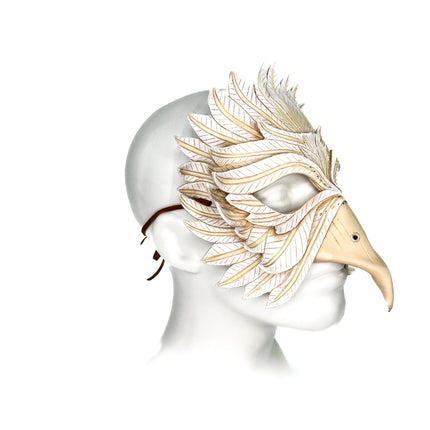 Dove Handmade Genuine Leather Mask