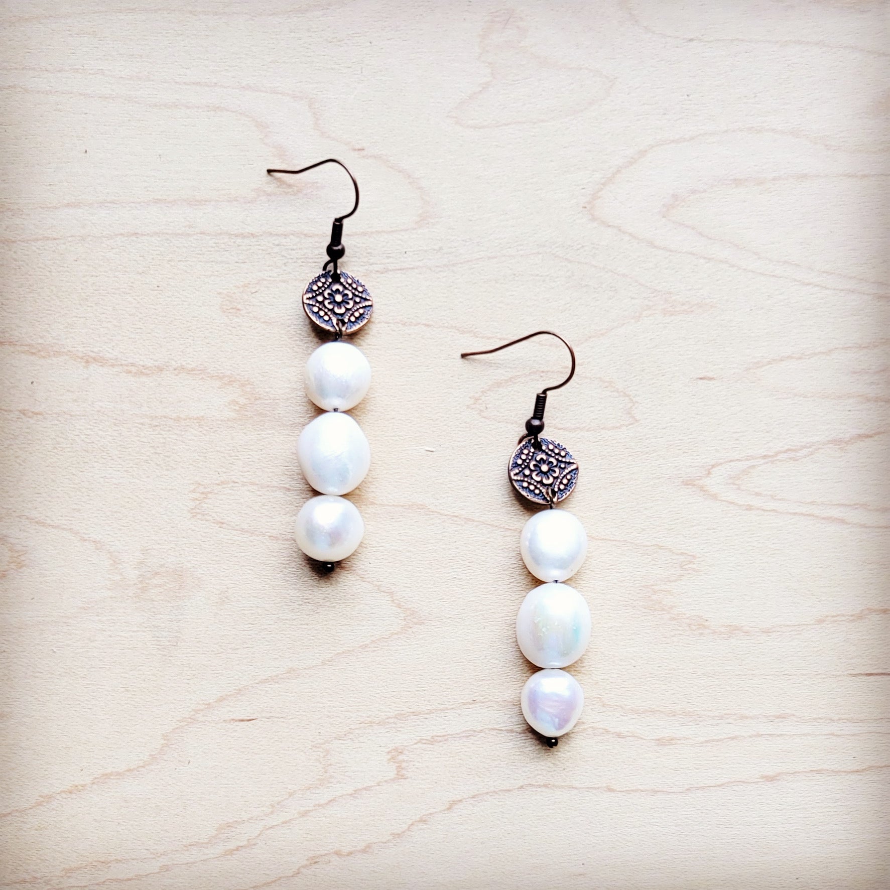 Genuine Freshwater Potatoe Pearl Earrings Wedding Collection 220i