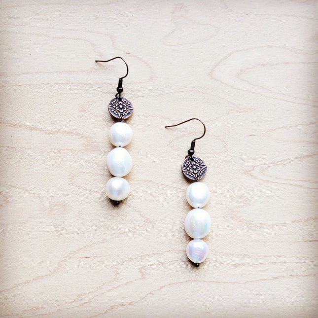 Genuine Freshwater Potatoe Pearl Earrings Wedding Collection 220i