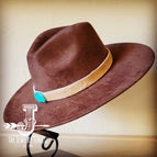 Tan Hair-On-Hide w/ Turquoise Slab