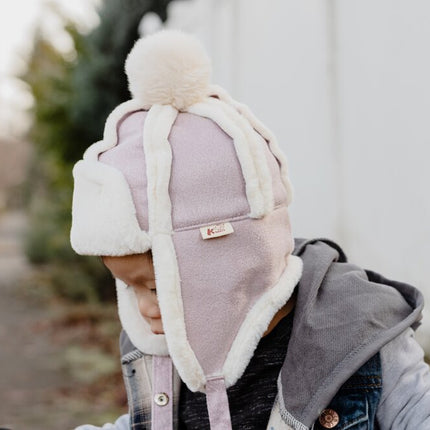 Faux Fur-Lined Kids Winter Hat | Windproof Toddler Trapper Hat