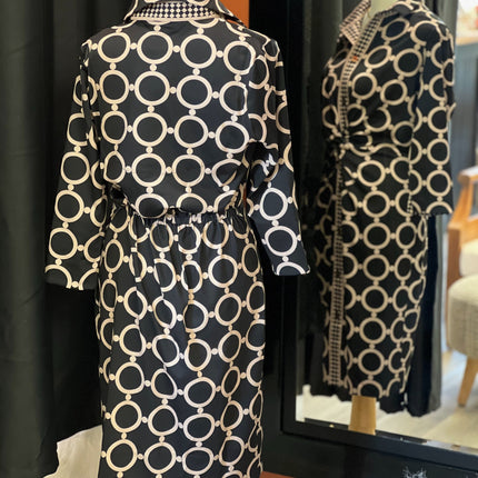 Twist Front Black Dress