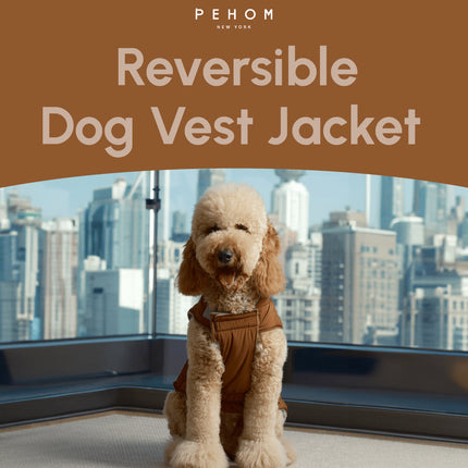 Reversible Dog Vest Jacket - Orange Grey