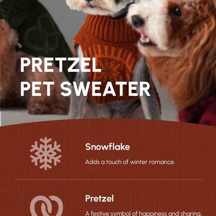 Pretzel Pet Sweater - Tofee Orange