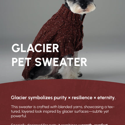 GLACIER PET SWEATER - BURGUNDY