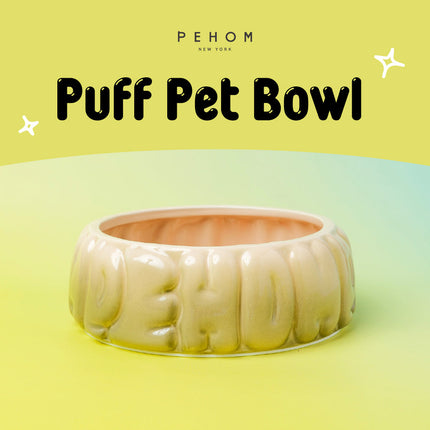 Puff Pet Bowl - Gradient Olive