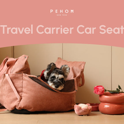 Puff Guard Dog Car Seat - Pink