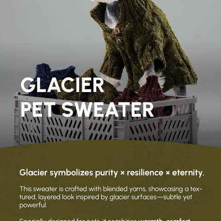 GLACIER PET SWEATER - OLIVE GREEN