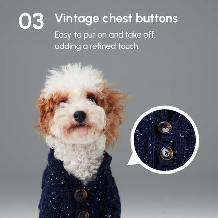 GLACIER PET SWEATER - NAVY