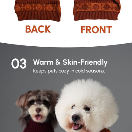 Pretzel Pet Sweater - Tofee Orange