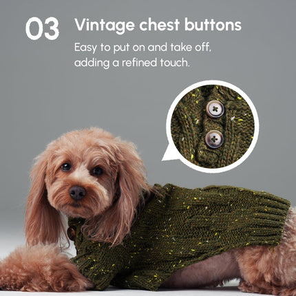 GLACIER PET SWEATER - OLIVE GREEN