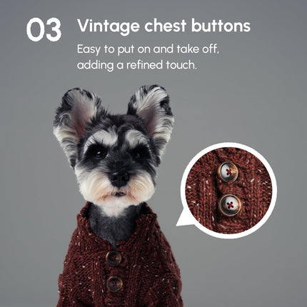 GLACIER PET SWEATER - BURGUNDY