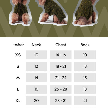 GLACIER PET SWEATER - OLIVE GREEN