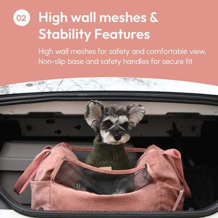 Puff Guard Dog Car Seat - Pink