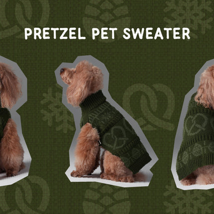 Pretzel Pet Sweater - Olive Green