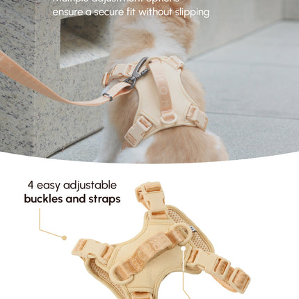 NO PULL ACTIVE  PET HARNESS - APRICOT