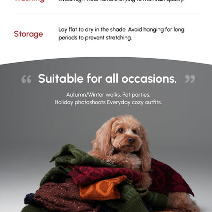 Pretzel Pet Sweater - Burgundy Red