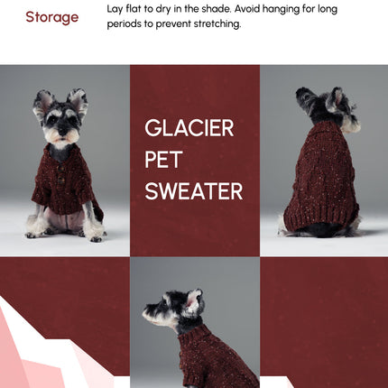 GLACIER PET SWEATER - BURGUNDY