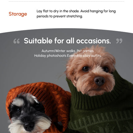 Pretzel Pet Sweater - Tofee Orange