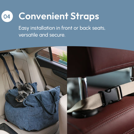 Puff Guard Dog Car Seat - Blue