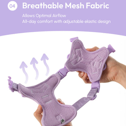 NO PULL ACTIVE  PET HARNESS - MINT PURPLE