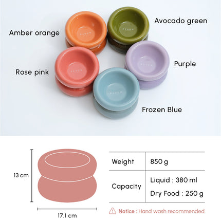 Soufflé Pet Bowl - Rose Pink