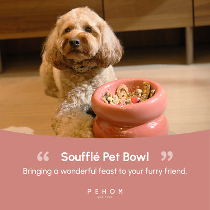 Soufflé Pet Bowl - Rose Pink