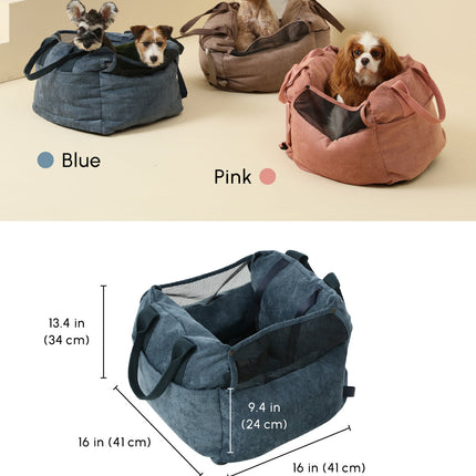 Puff Guard Dog Car Seat - Blue