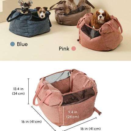 Puff Guard Dog Car Seat - Pink