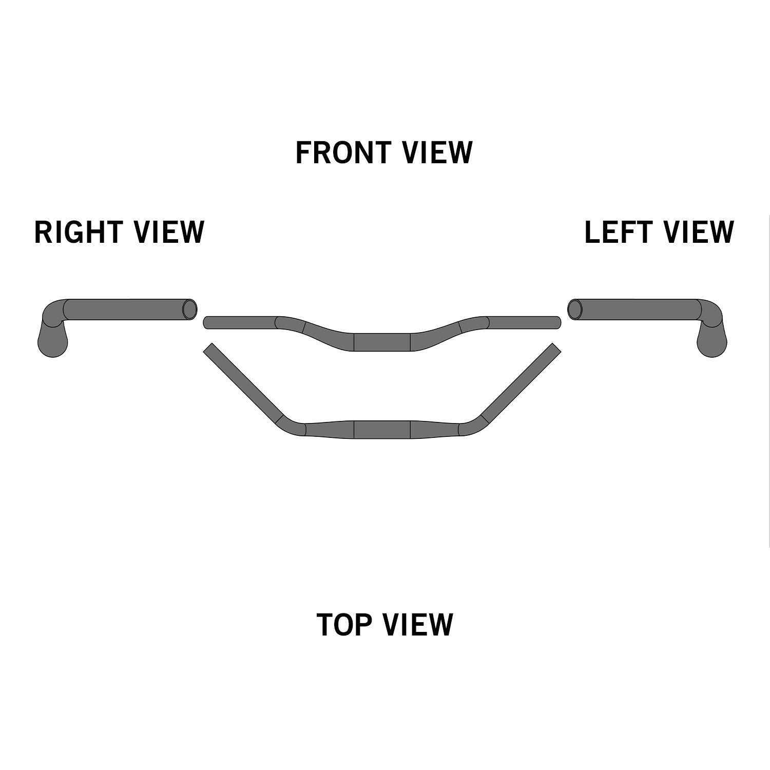 Ergotec - Trekking i Handlebar - 31.8 mm - Black Sandblasted