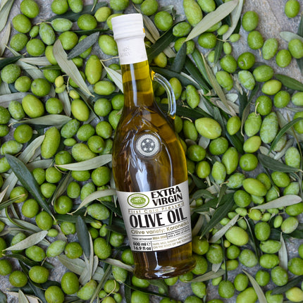 KORVEL Greek Extra Virgin Olive Oil, Amphora 16.9 fl oz (500ml) - 6 Pack