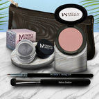 Sugar Cookie - a creamy vanilla with a pink and golden gleam / Steel Magnolia - Deep grey with shimmer