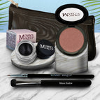 Pink Mocha - a neutral muddy pink with a golden gleam / Black Beauty - Pure black