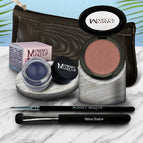 Pink Mocha - a neutral muddy pink with a golden gleam / Blue Angel - A Classic Navy Blue