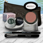 Pink Mocha - a neutral muddy pink with a golden gleam / Hunter - A Rich Hunter/Forest Green