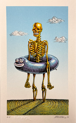 Emek “Innertube Waiting for the Flood” Mini Print