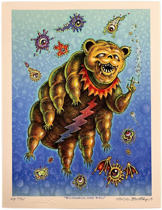 Emek “Waterbear Thee Well” Mini Print